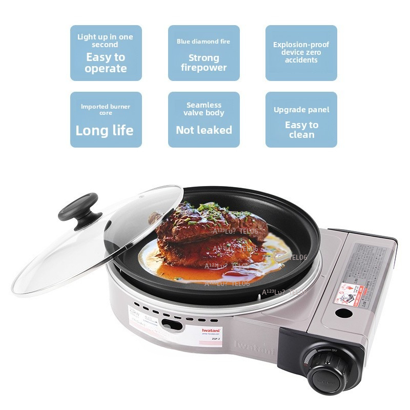 Home Cooking Gas Stove - Draagbare winddichte gasfornuis butaangasbrander ZGP-2 voor