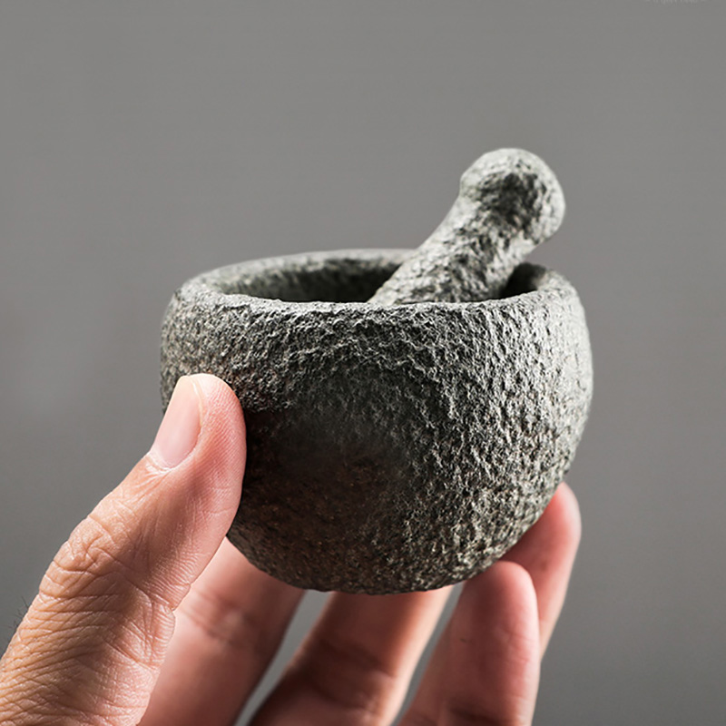 Mortar Pestle Granite - Natuurlijke granieten vijzel en stamper set,