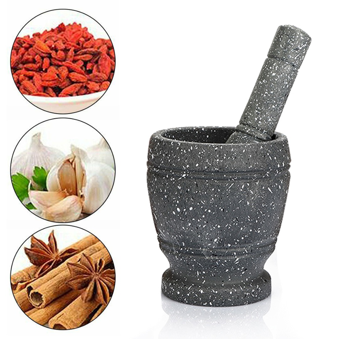 Mortar Pestle Granite - Nieuwe Graniet Stamper En Mortel Set