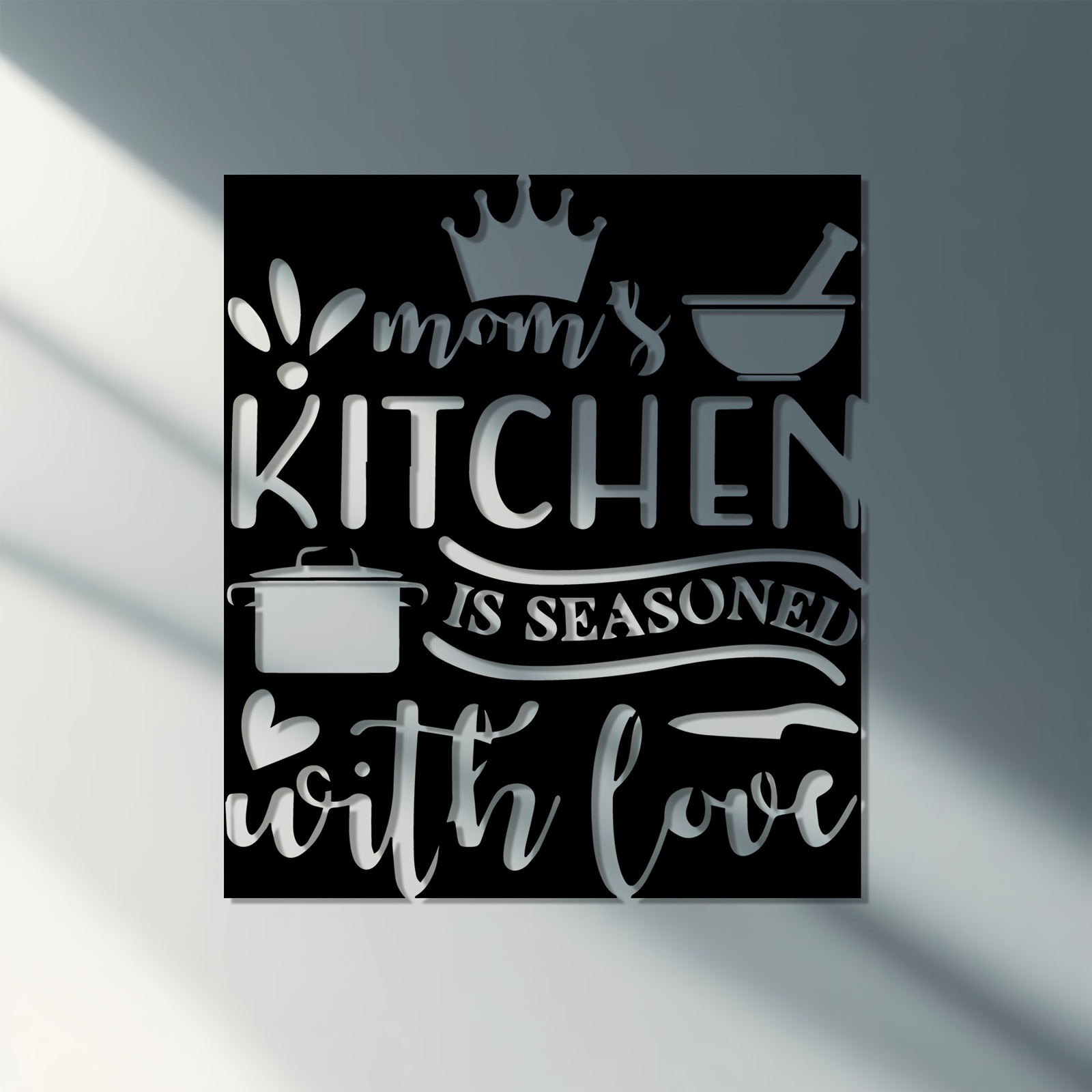 Mom'S Home Cooking - CIFBUY Metalen Wanddecoratie Keuken Moeder Sculptuur