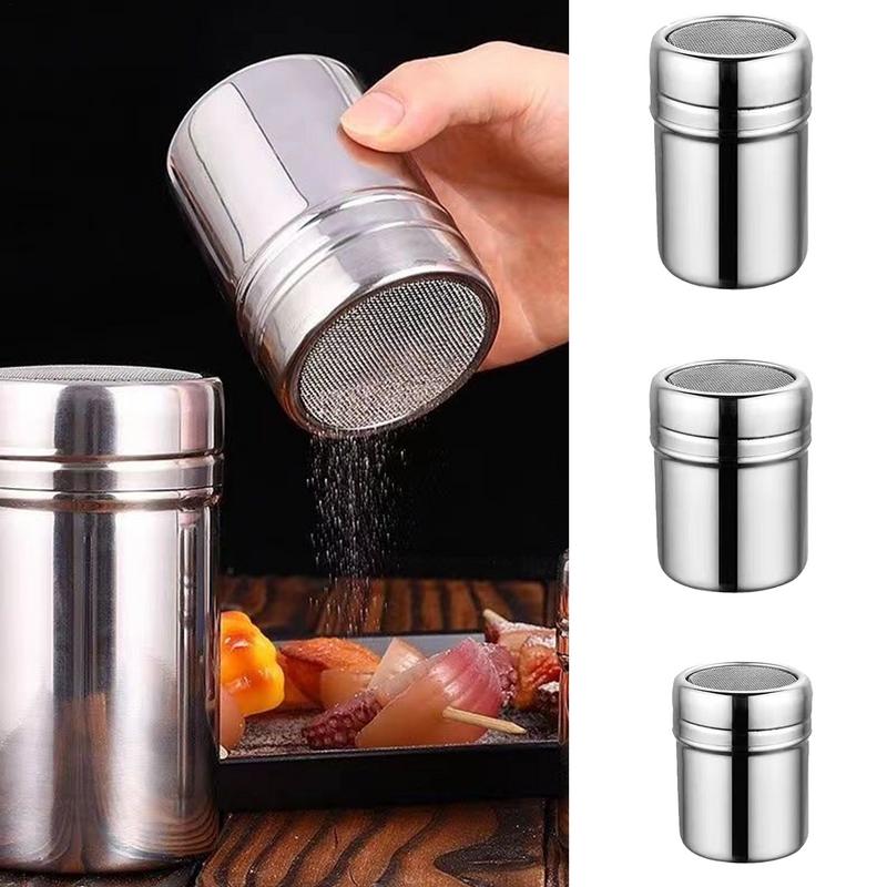 Home Cooking Help - Roestvrijstalen poedersproeierfles Meelzeef Stofdoekfles Compact formaat