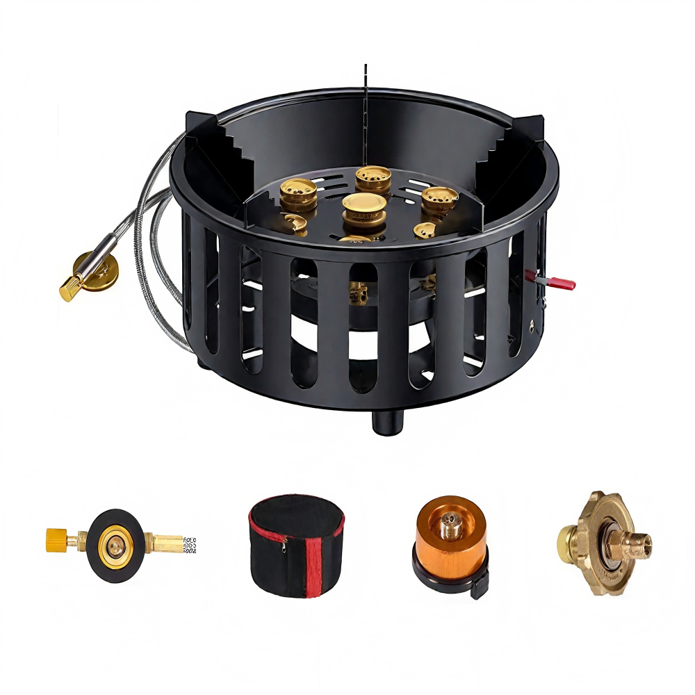 Home Cooking Gas Stove - Krachtige 7-kern 21000W draagbare campingkachel winddichte