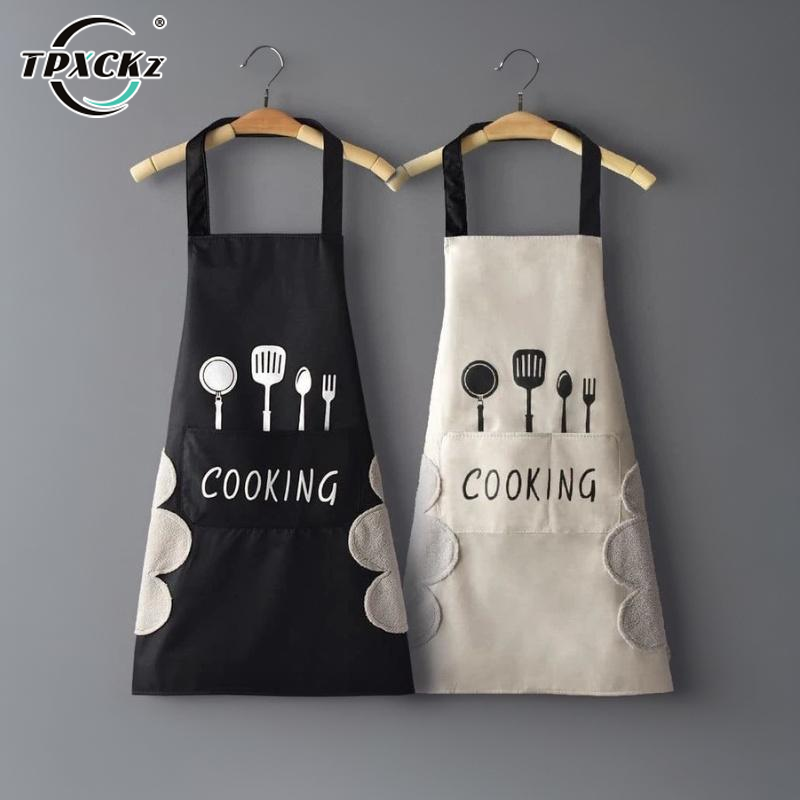 Home Cooking Service - SL Waterdichte, oliebestendige keukenschort met handdoek,