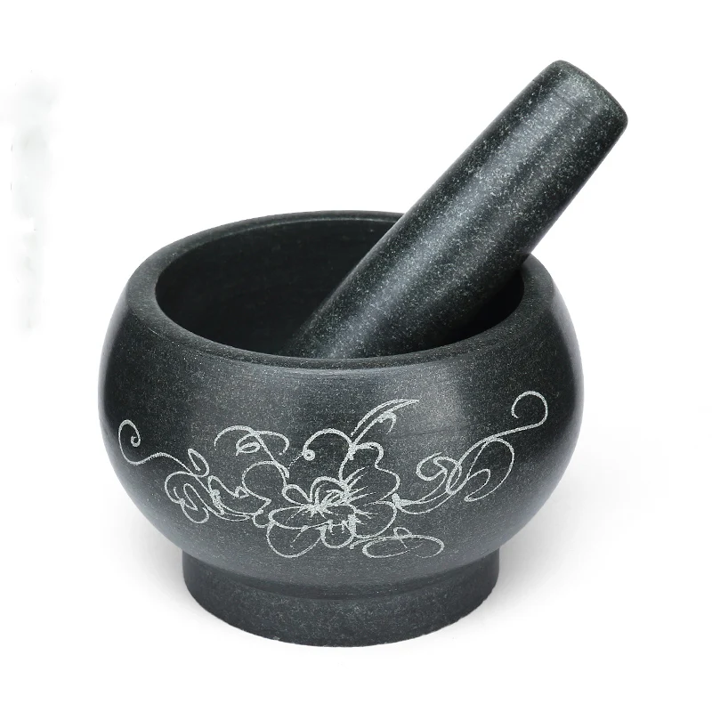 Mortar Pestle Granite - D16CMxH10CM Natuurlijke granieten vijzel en stamper