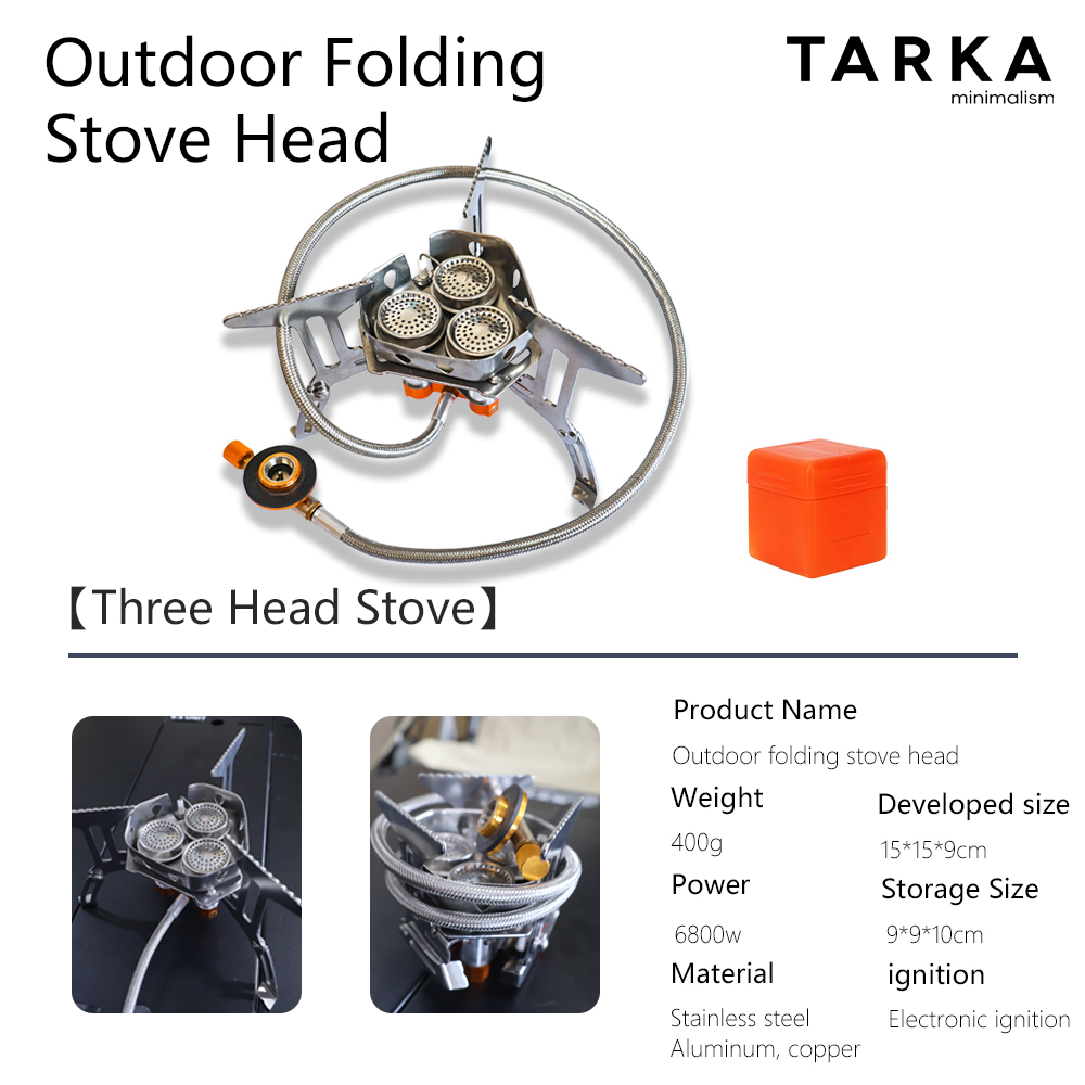 Home Cooking Gas Stove - TARKA Camping Gasfornuis 5800w 3-pits Gasbrander