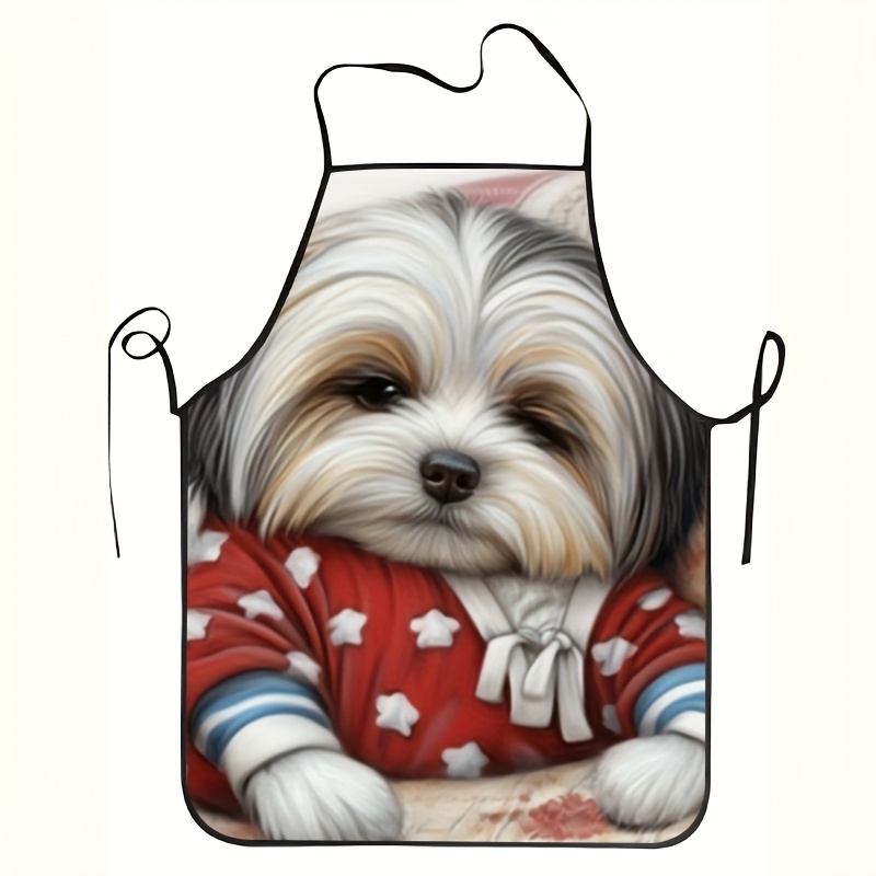 Mom'S Home Cooking - Schattig puppytje in trui-schort, pluizige hondenliefhebber