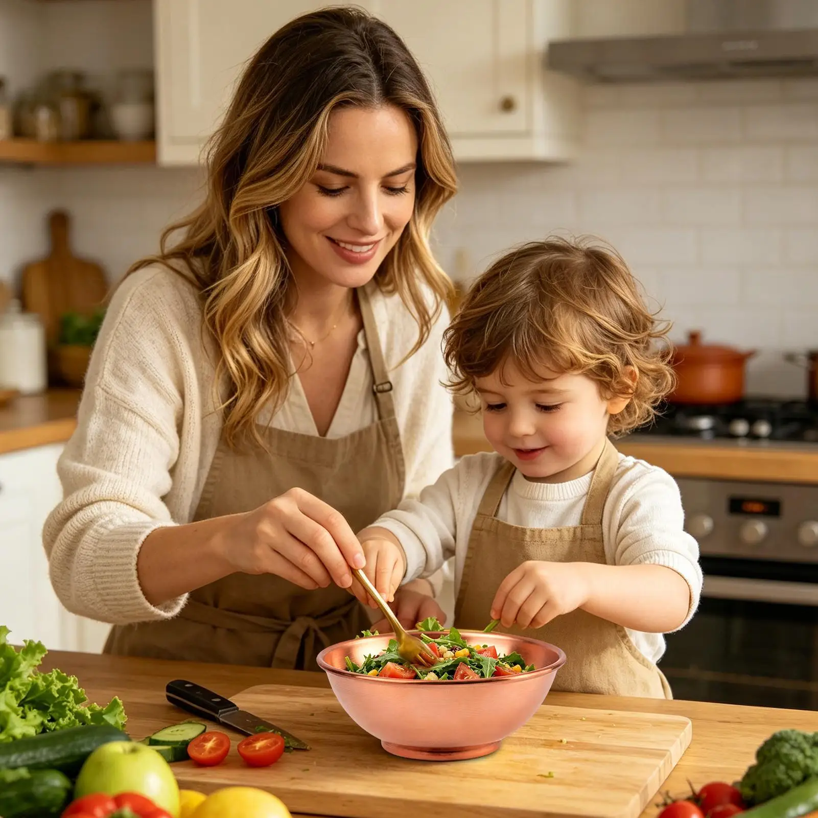 Koperen schaal, grote opbergco - Home Cooking Food recensie en prijs