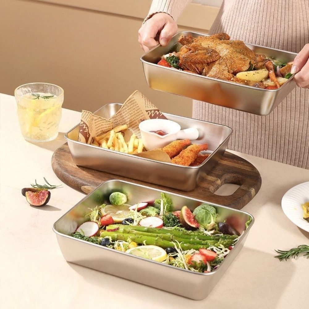 Serveerschaal van roestvrij st - Home Cooking Food recensie en prijs
