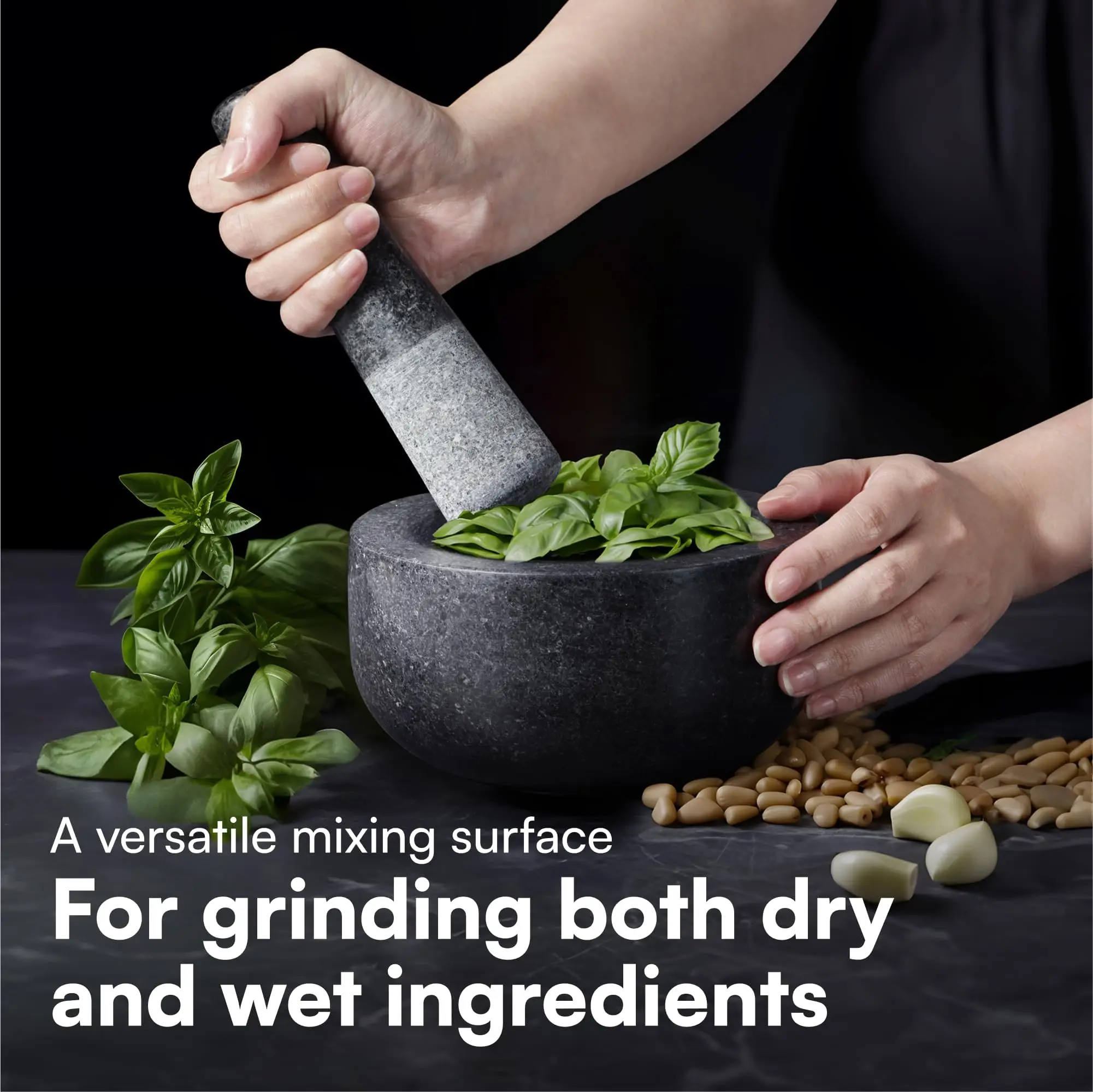 Vijzel en stamper set, premium - Mortar Pestle Granite recensie en prijs