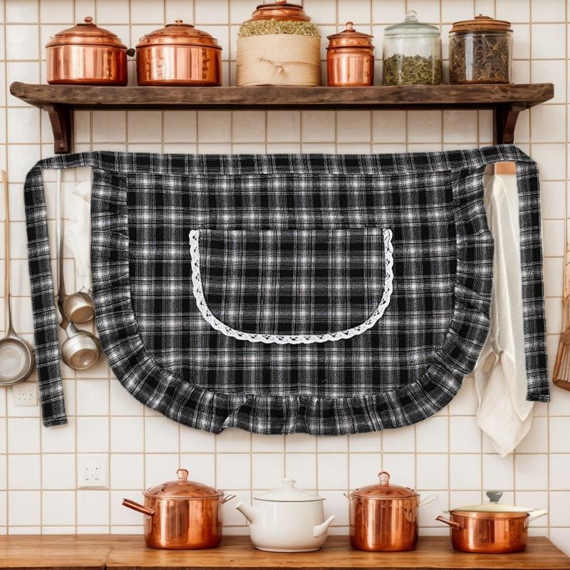 Schort Vierkant geruit Schort  - Home Cooking Service recensie en prijs